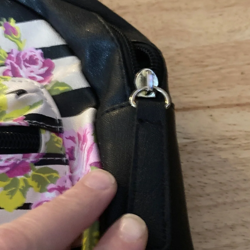 Luv Betsey by Betsey Johnson Floral Striped Mini Backpack. EUC. Super cute - Picture 4 of 7